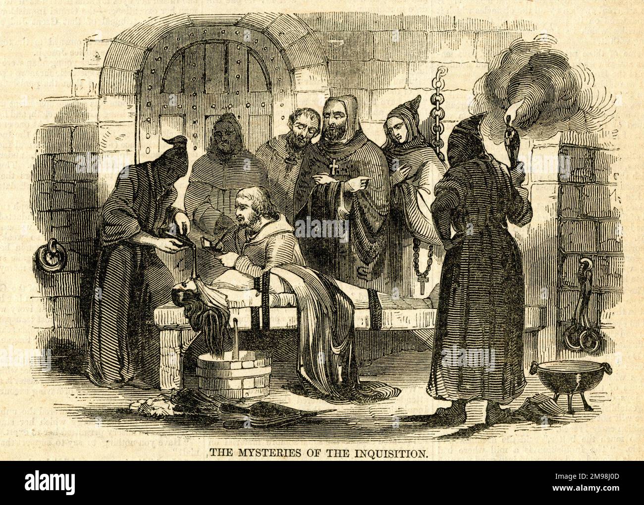 The Mysteries of the Inquisition - a torture scene. Stock Photo