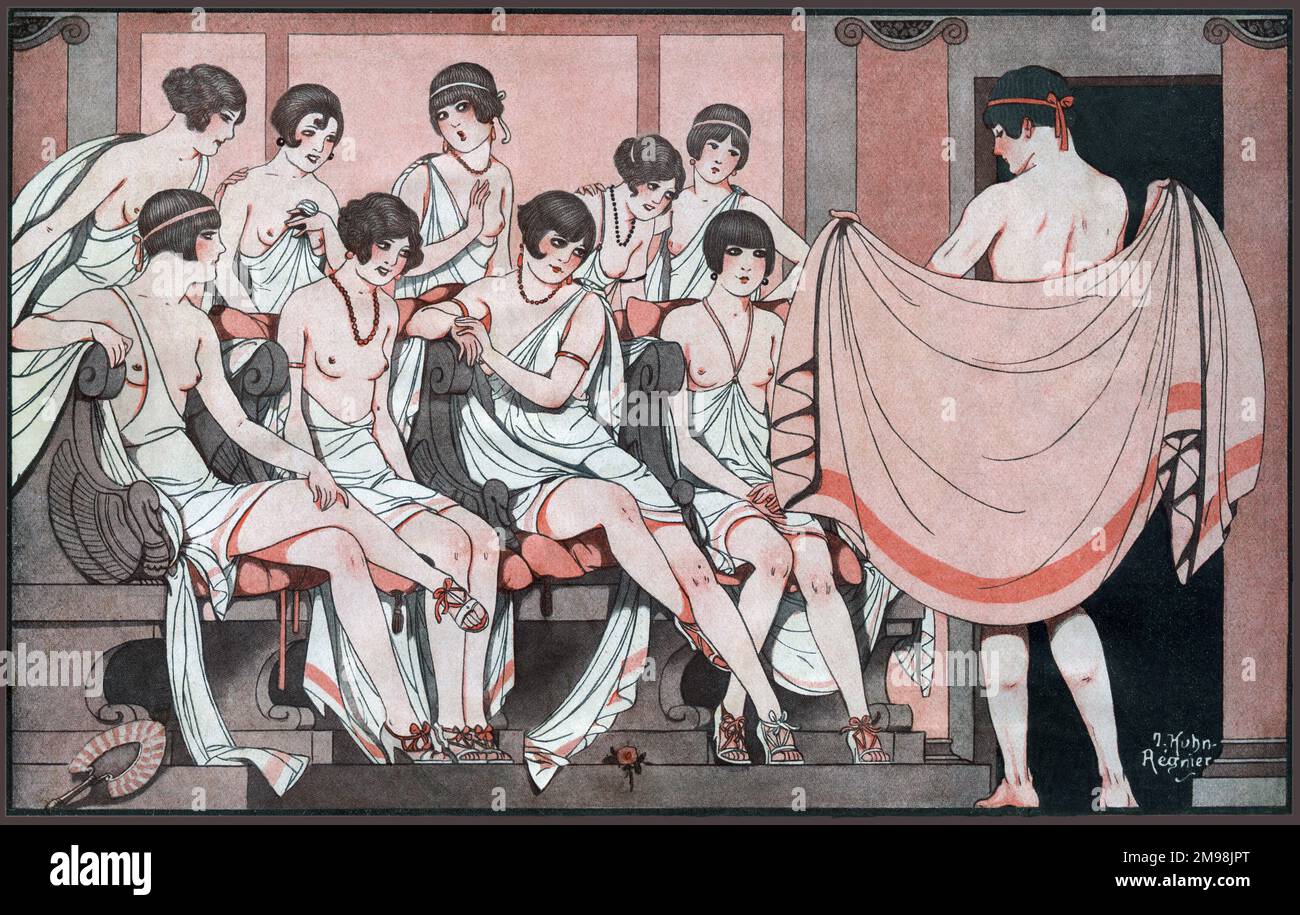 Artwork by Joseph KuhnRegnier (18731940) French illustrator working