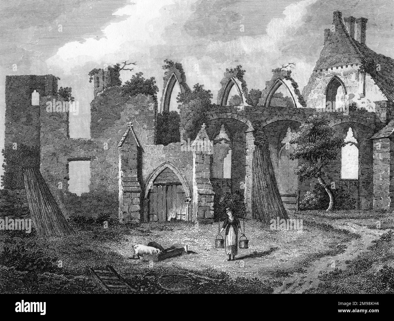 Ruins of Mayfield Palace, Mayfield, Sussex, a medieval palace dating