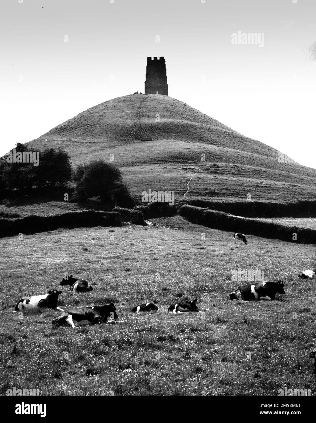 Glastonbury landmark Black and White Stock Photos &amp; Images - Alamy
