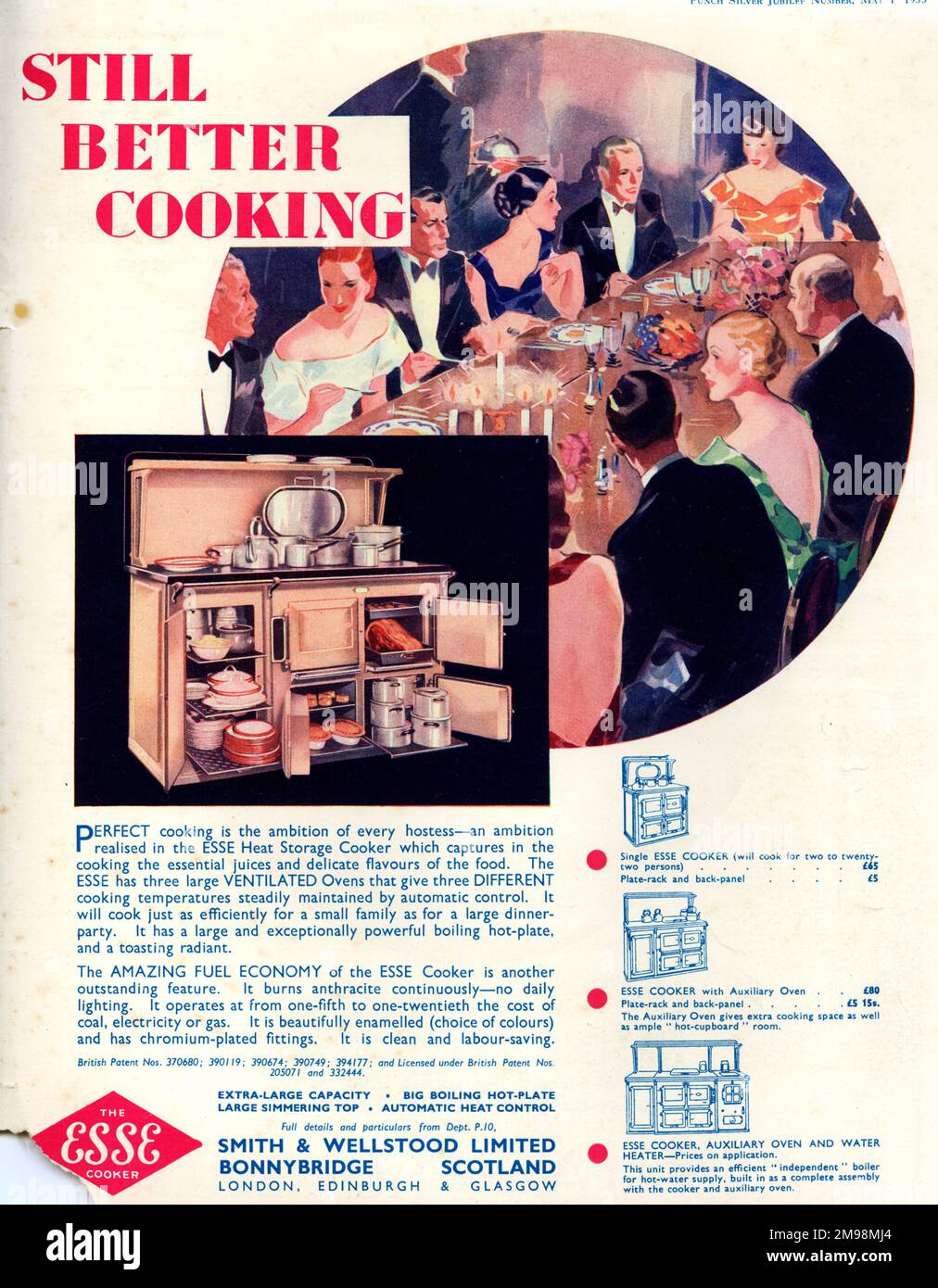 Advertisement, Esse Cooker (similar to an Aga). Stock Photo