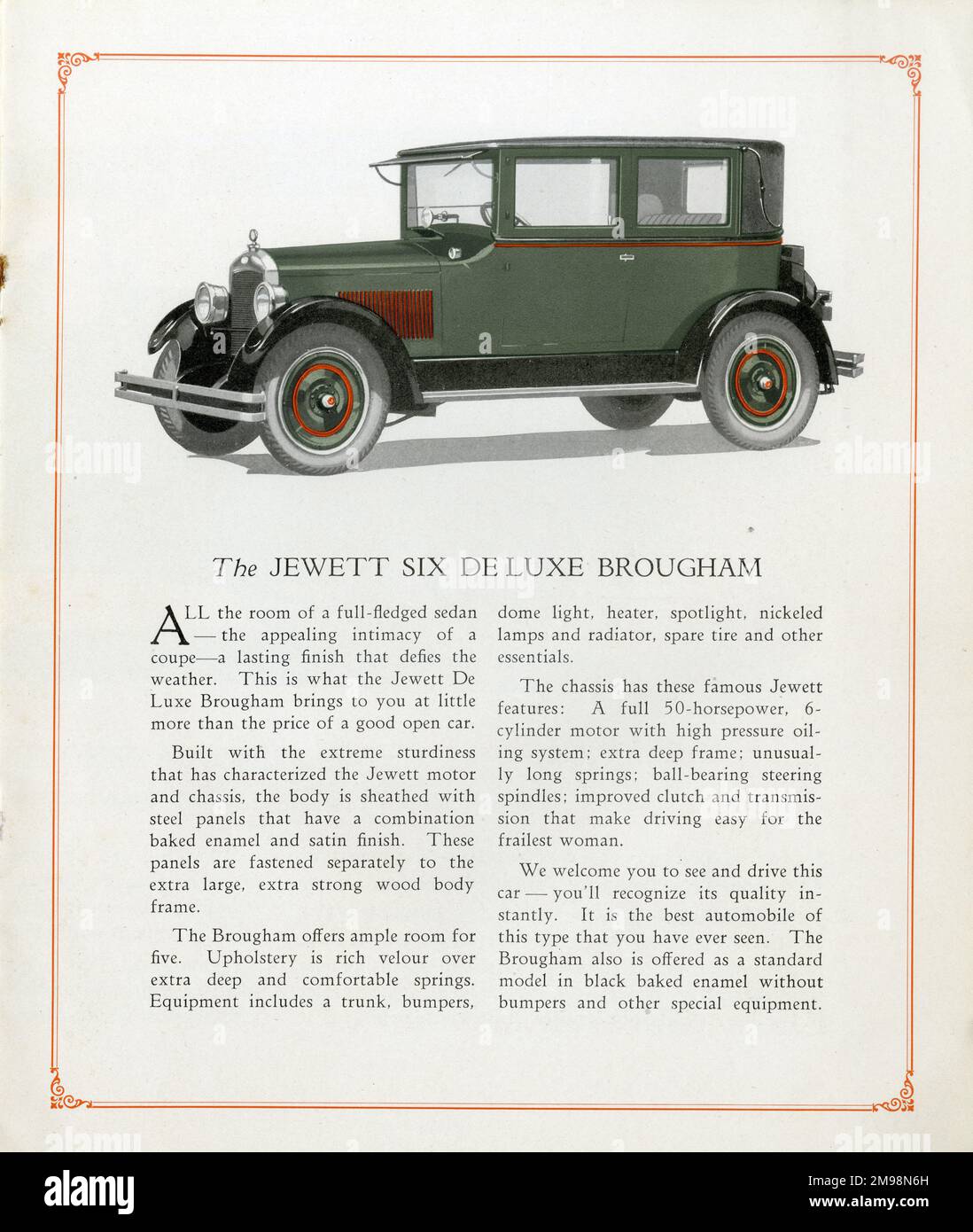 The Jewett Six an automobile built in Detroit, Michigan, USA by the