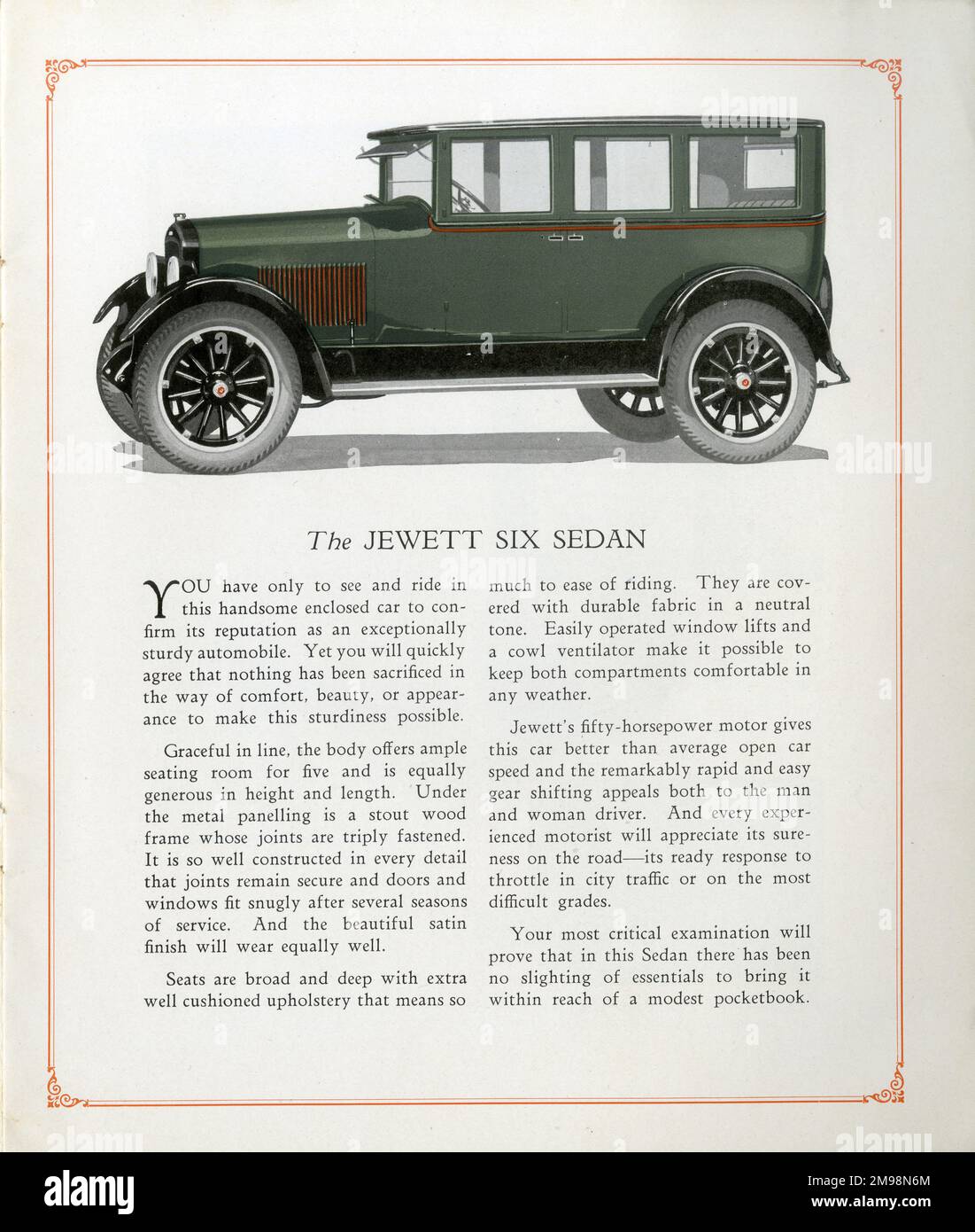 The Jewett Six an automobile built in Detroit, Michigan, USA by the PaigeDetroit Motor Car