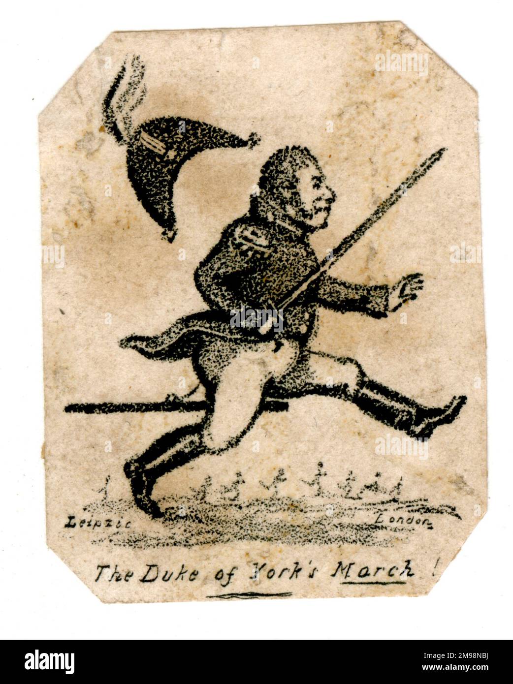 Cartoon - The Duke of York's March, Leipzig to London. Stock Photo