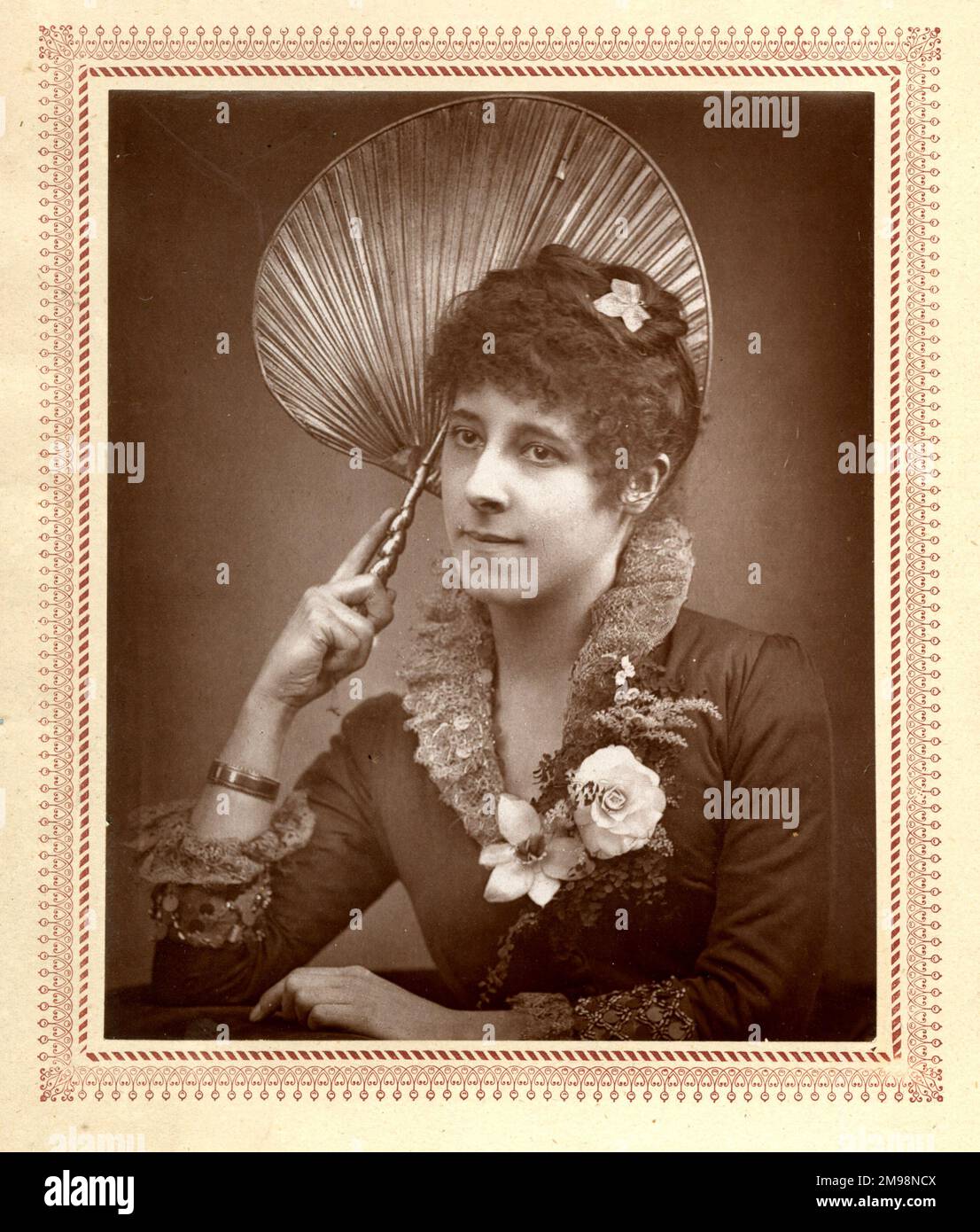Miss Florence Warden, actress - in The Theatre Magazine, June 1885. Stock Photo
