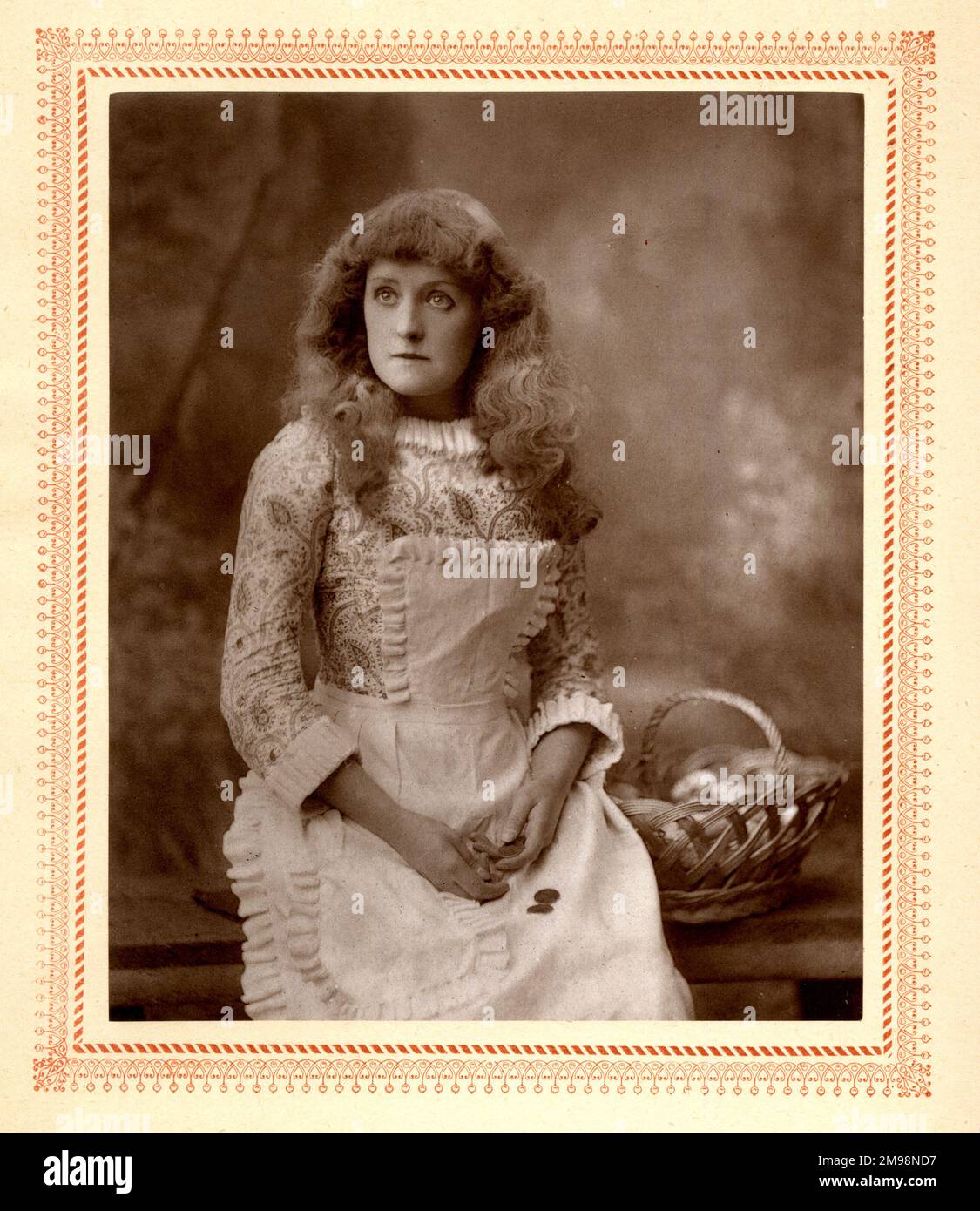 Miss Mary Eastlake, actress, in Hoodman Blind - in The Theatre Magazine, December 1885. Stock Photo
