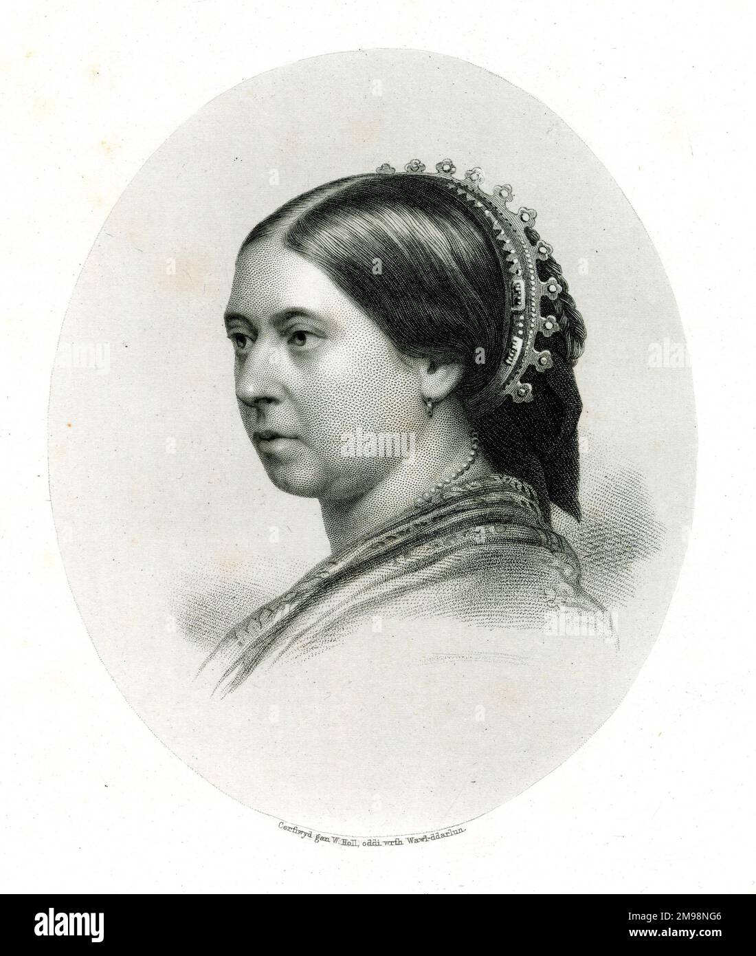 Queen Victoria, engraving by W Holl Stock Photo - Alamy