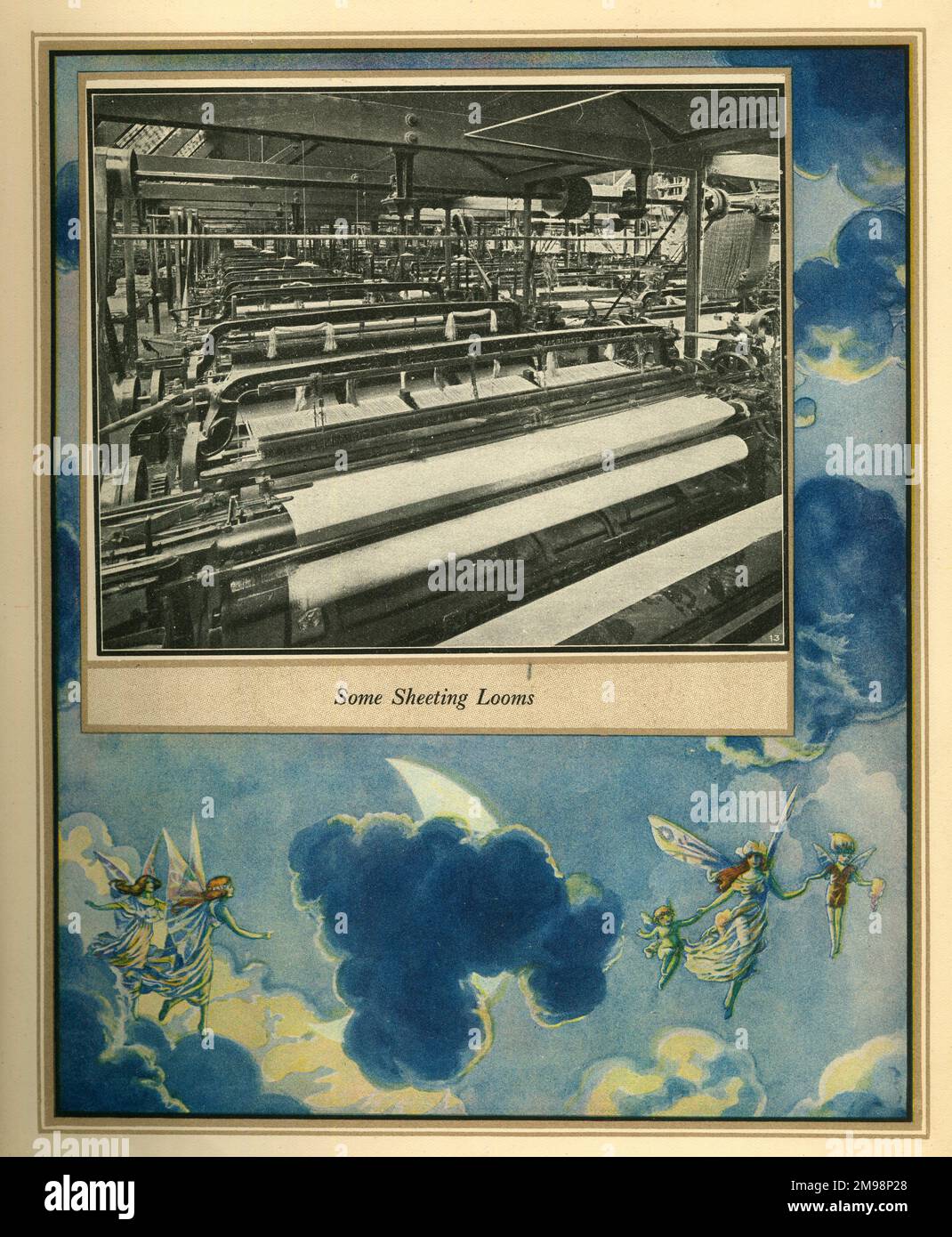 Amalgamated Cotton Mills Trust Ltd, 1920 -- Some Sheeting Looms. Stock Photo