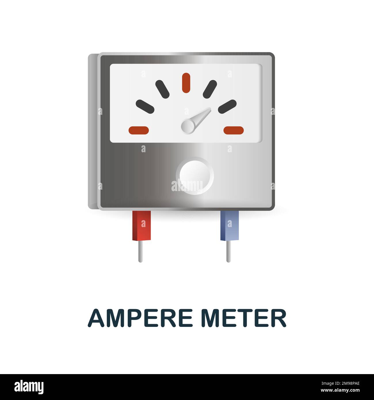 Ampere Meter icon. 3d illustration from construction instruments