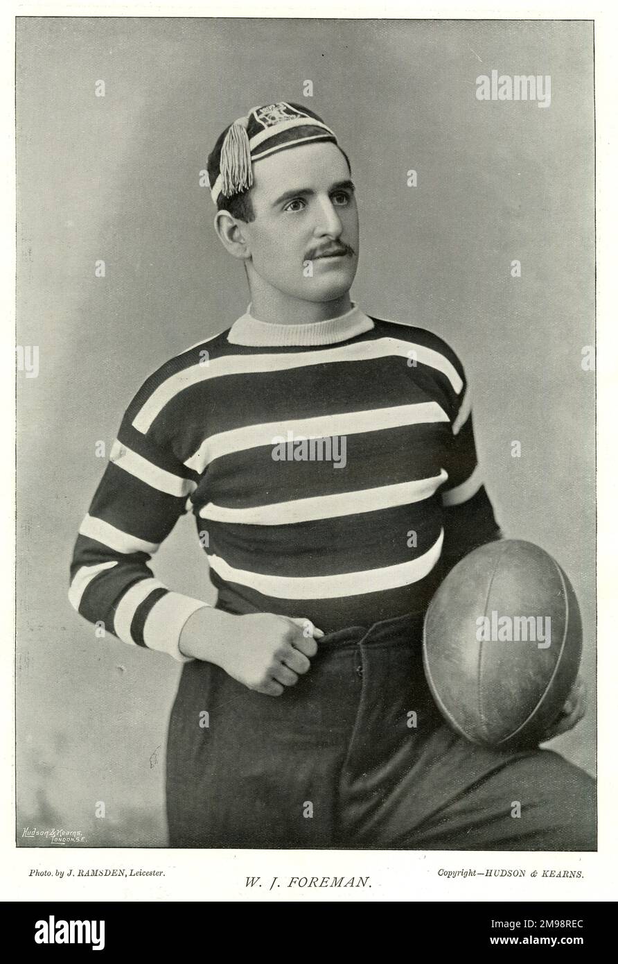 W J Foreman, Rugby player. Stock Photo