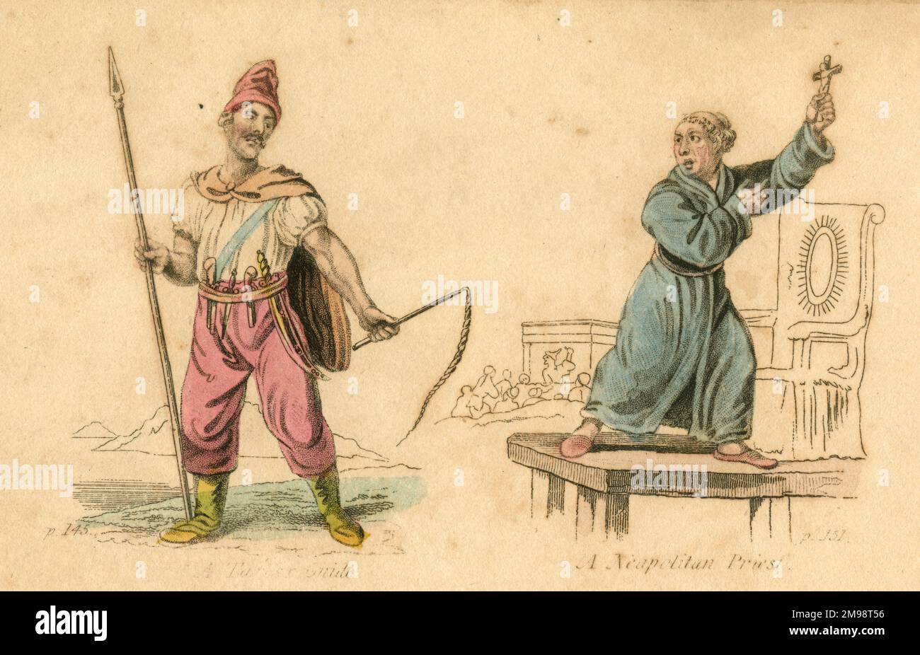 Tarter Guide A Tartar Guide and a Neapolitan Priest Stock Photo - Alamy