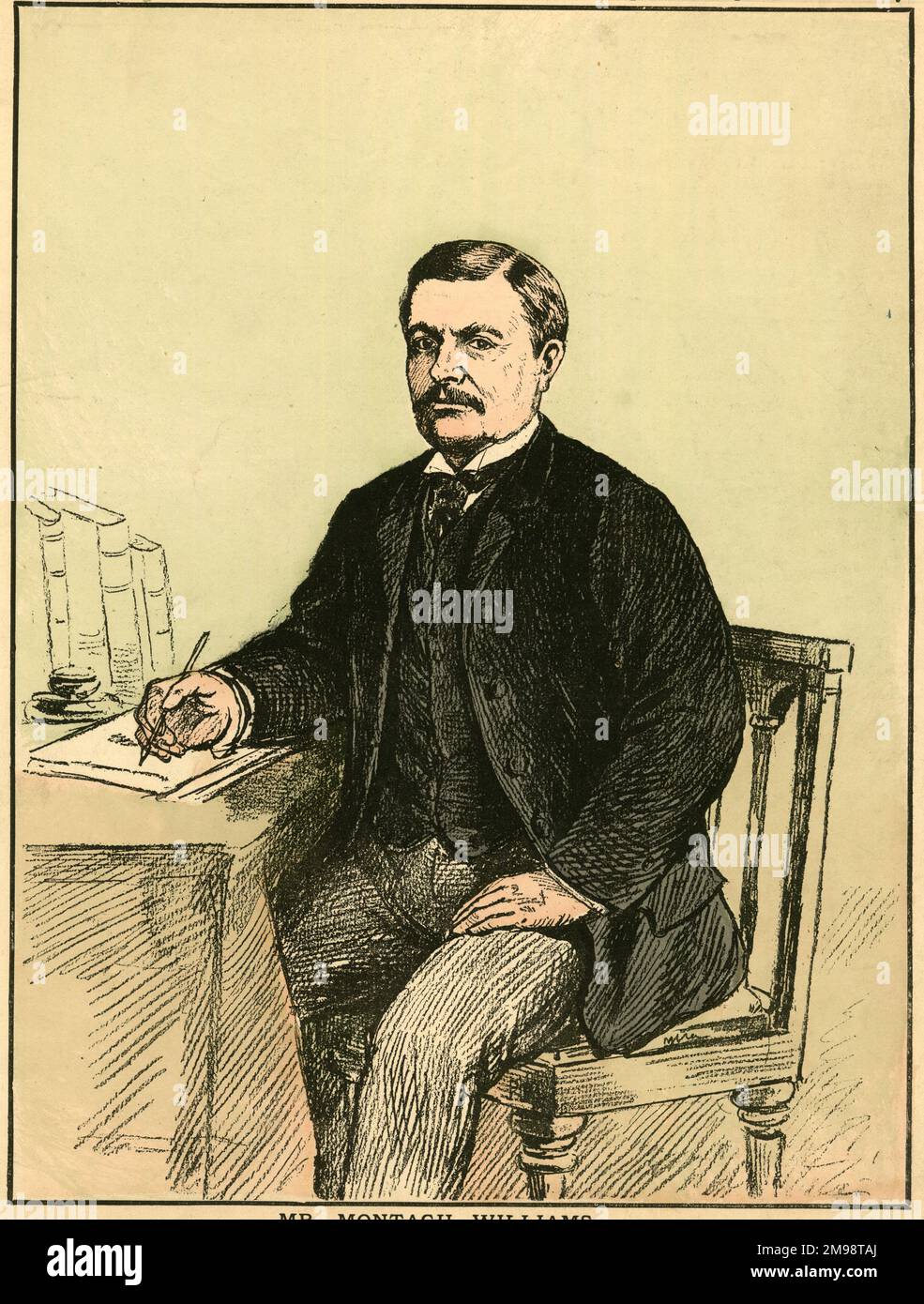 Montague Williams (1835-1892), teacher, army officer, actor, playwright, barrister and magistrate. Stock Photo