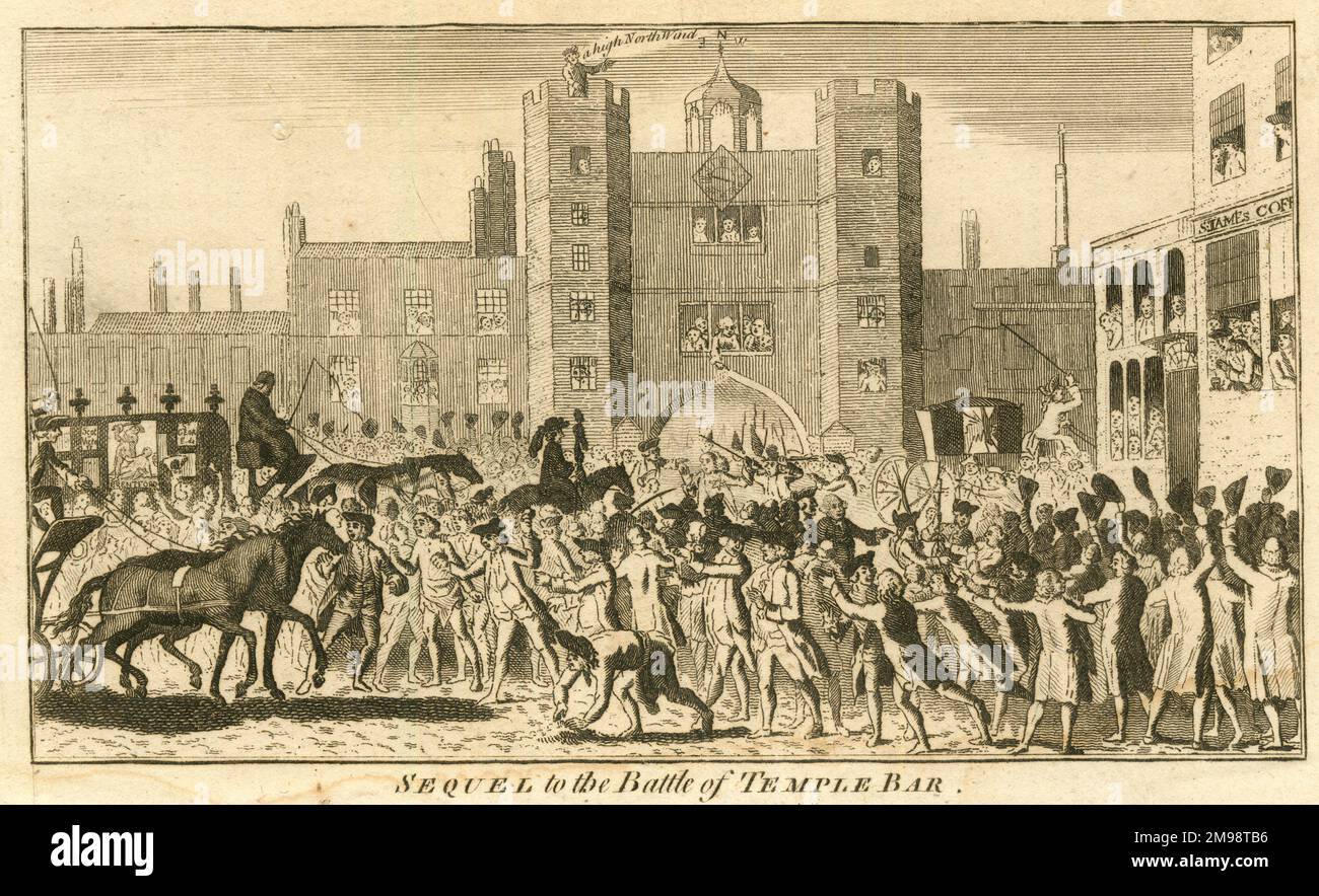 Sequel to the Battle of Temple Bar. Stock Photo