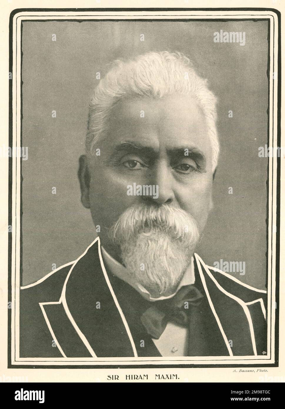 Sir Hiram Maxim, inventor of the automatic gun Stock Photo Alamy