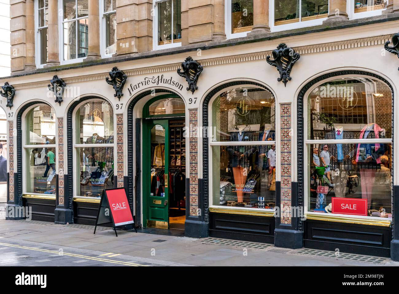 Harvie & Hudson Mens Clothing Store, Jermyn Street, London, Uk Stock ...