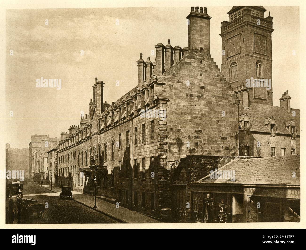 University of Glasgow - Old College from High Street. Stock Photo