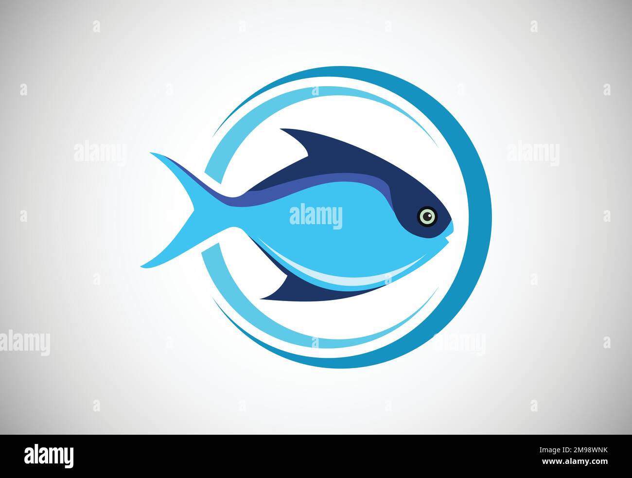 Paplet Fish in a circle. Fish logo design template. Seafood restaurant ...