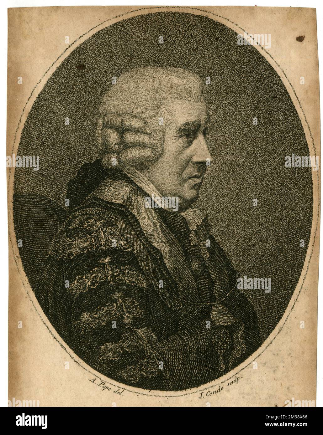 John Boydell (1720-1804), British publisher noted for his reproduction of engravings. Seen here during his year serving as Lord Mayor of London. Stock Photo