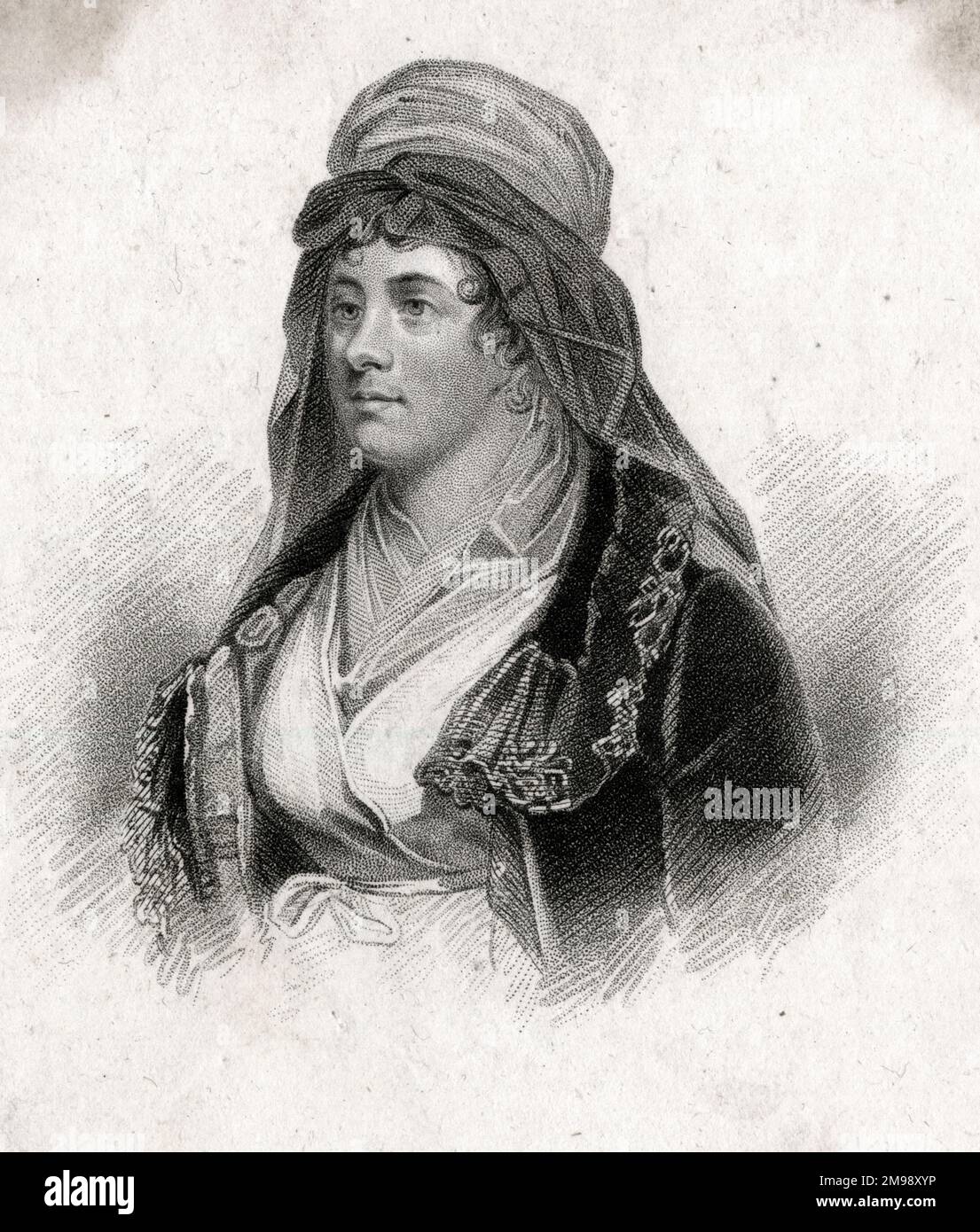Charlotte Turner Smith (1749-1806), English Romantic poet and novelist. Stock Photo