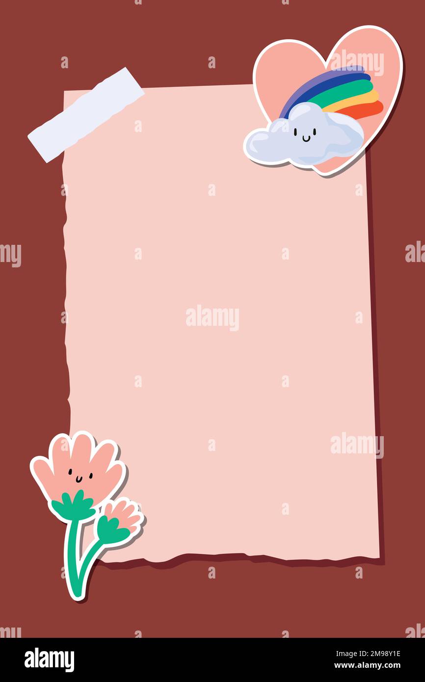 Cute summer decorated frame vector Stock Vector