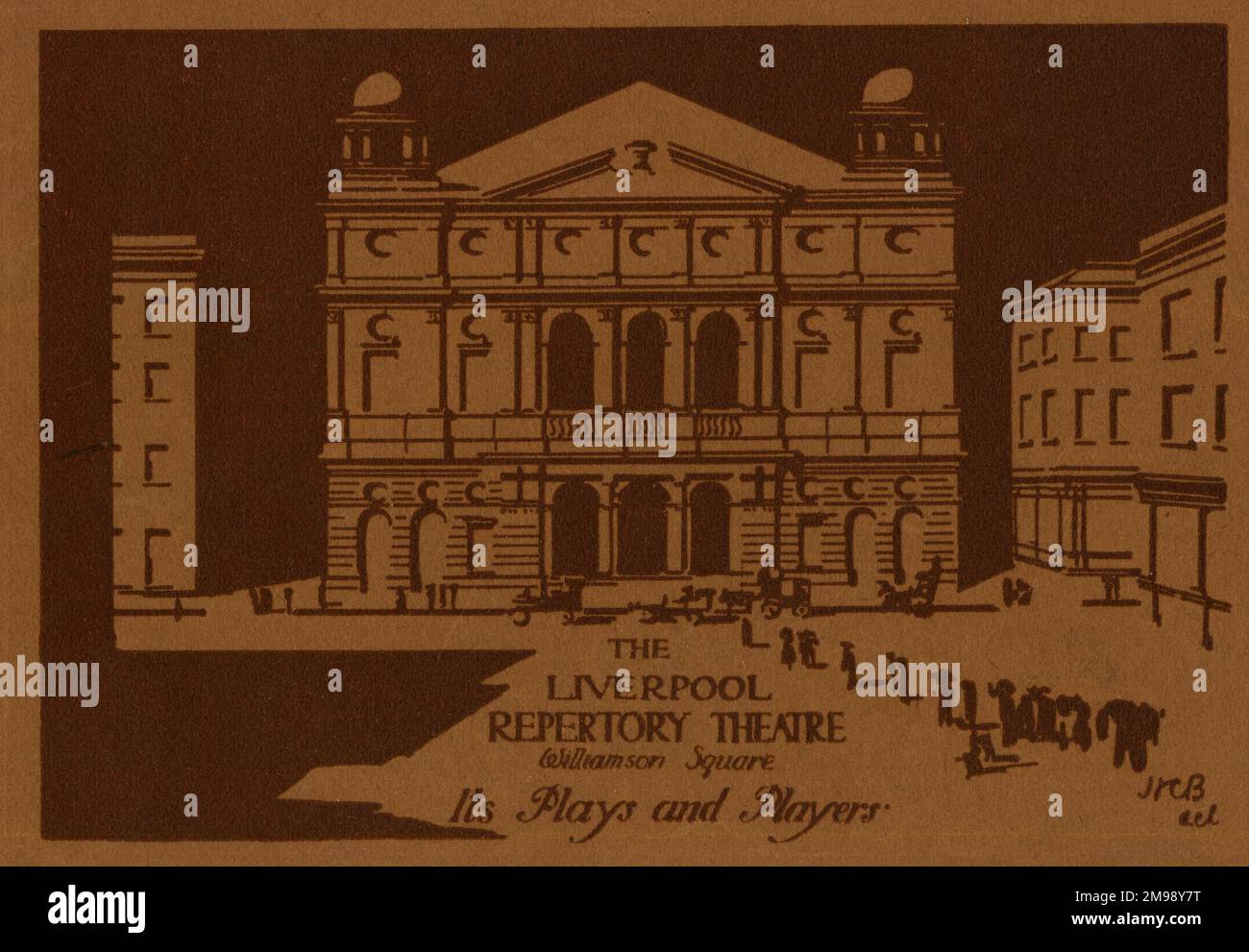 Liverpool Repertory Theatre, Williamson Square, Liverpool -- Its Plays and Players. Stock Photo