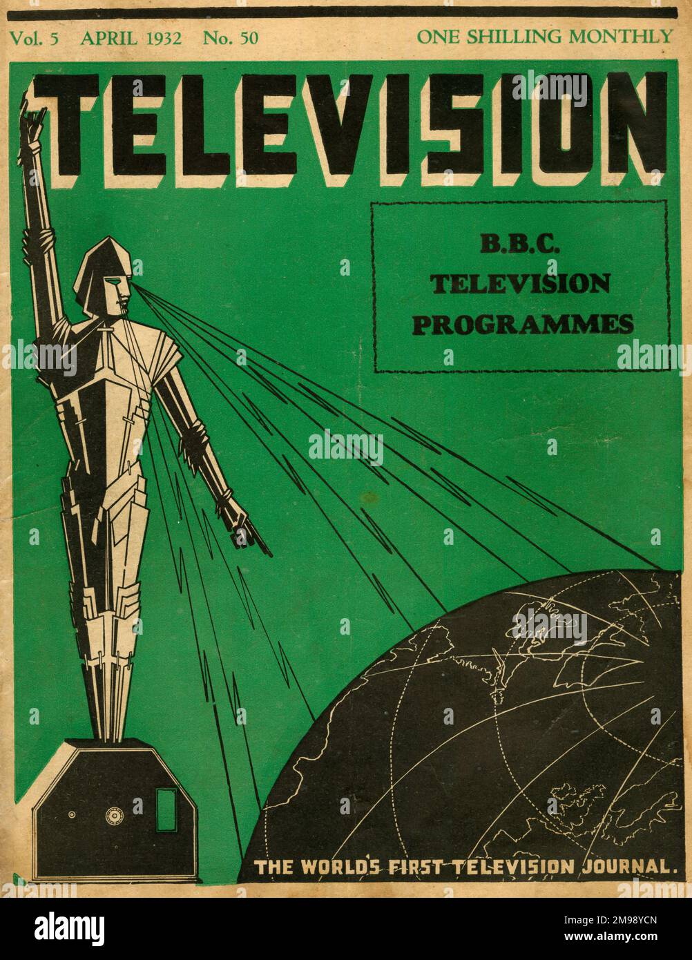 Television magazine cover, April 1932, The World's First Television