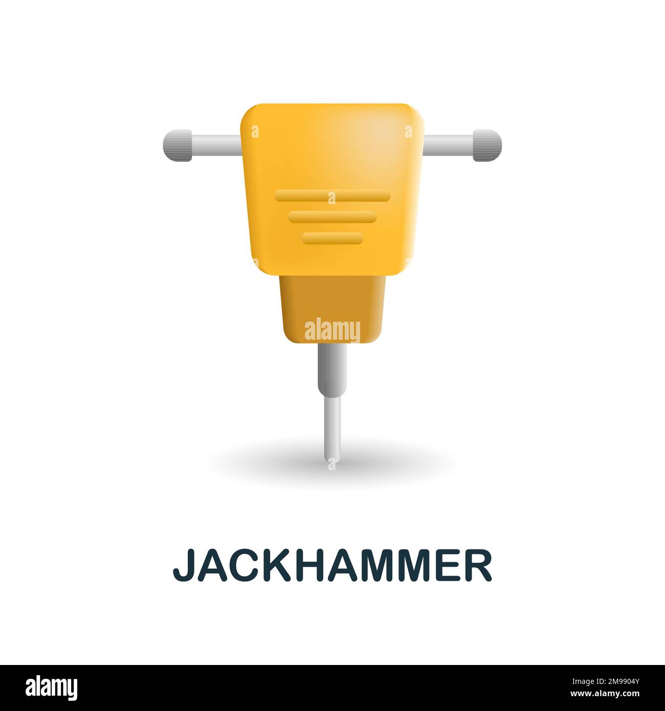 Jackhammer icon. 3d illustration from construction instruments