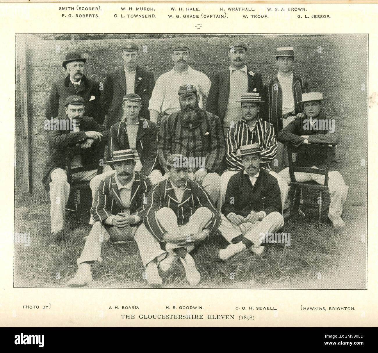 Gloucestershire Cricket Team, 1898. Stock Photo