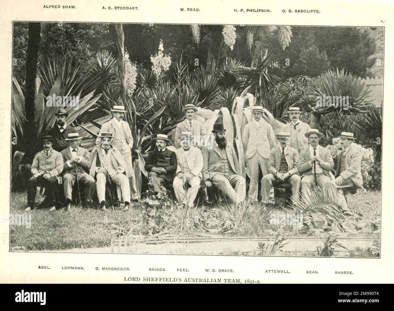 Lord Sheffield's Australian Cricket Team, 1891-2. Stock Photo