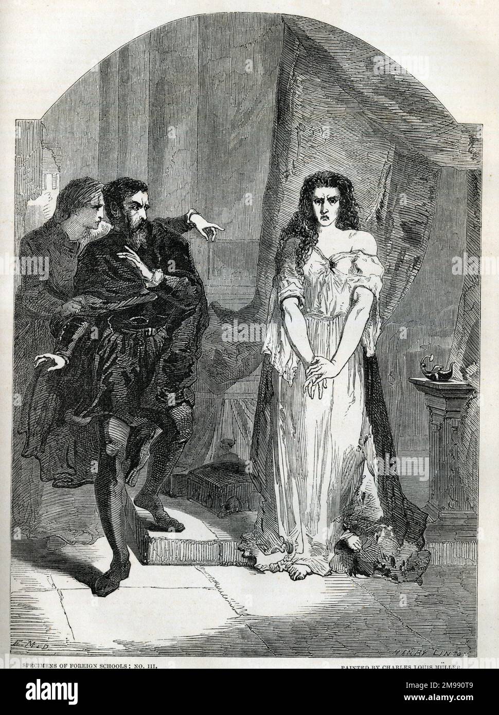 Lady Macbeth sleepwalking in Shakespeare's tragedy Macbeth, Act V ...
