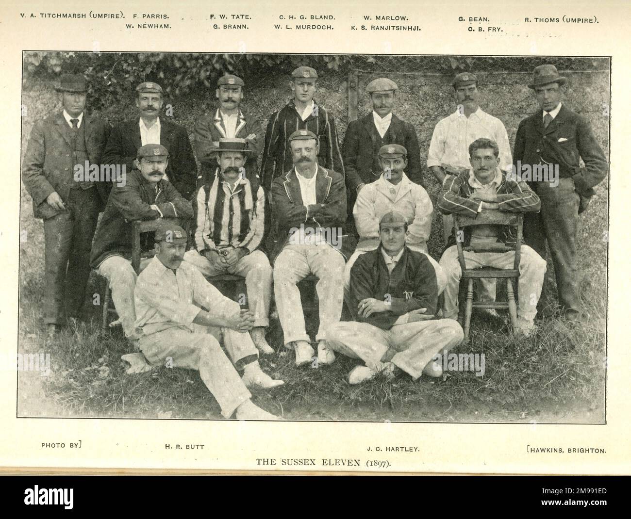Sussex Cricket Team 1897. Stock Photo