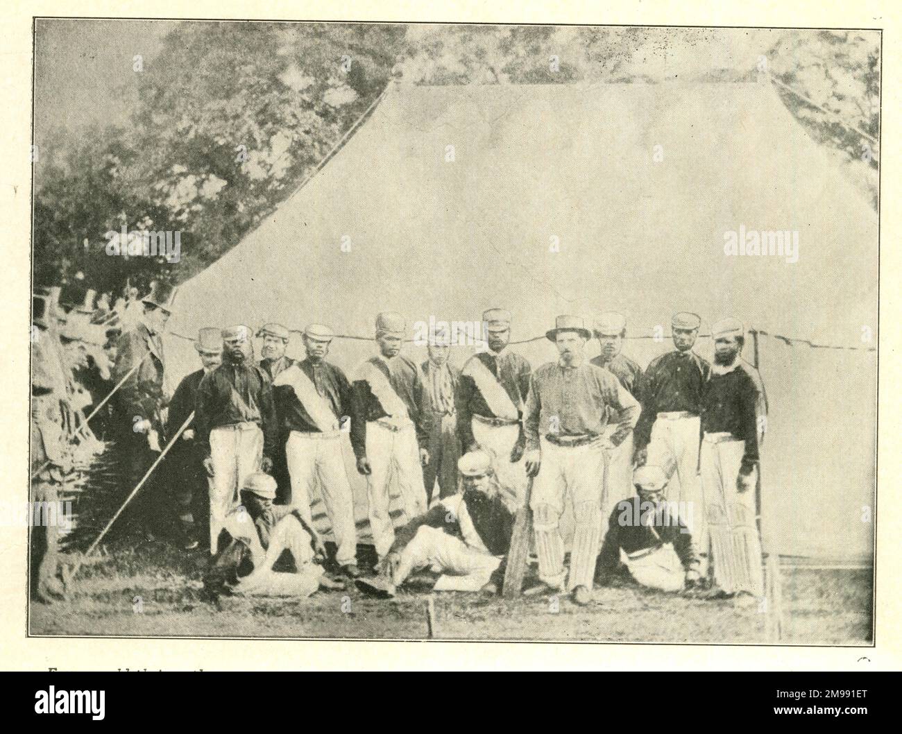 The Australian Aborigines Cricket Team 1868. Stock Photo