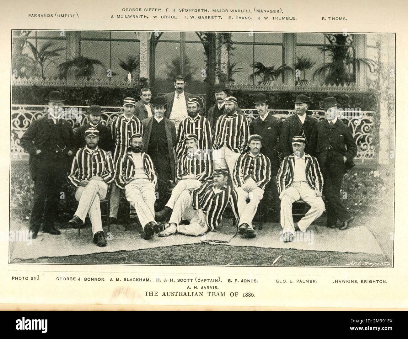 The Australian Cricket Team 1886. Stock Photo