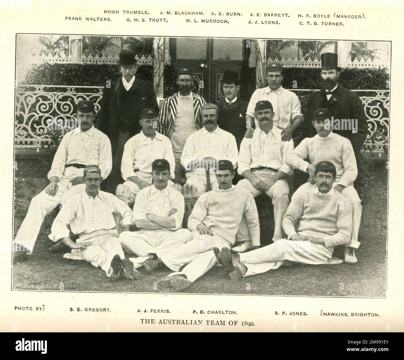 The Australian Cricket Team 1890. Stock Photo