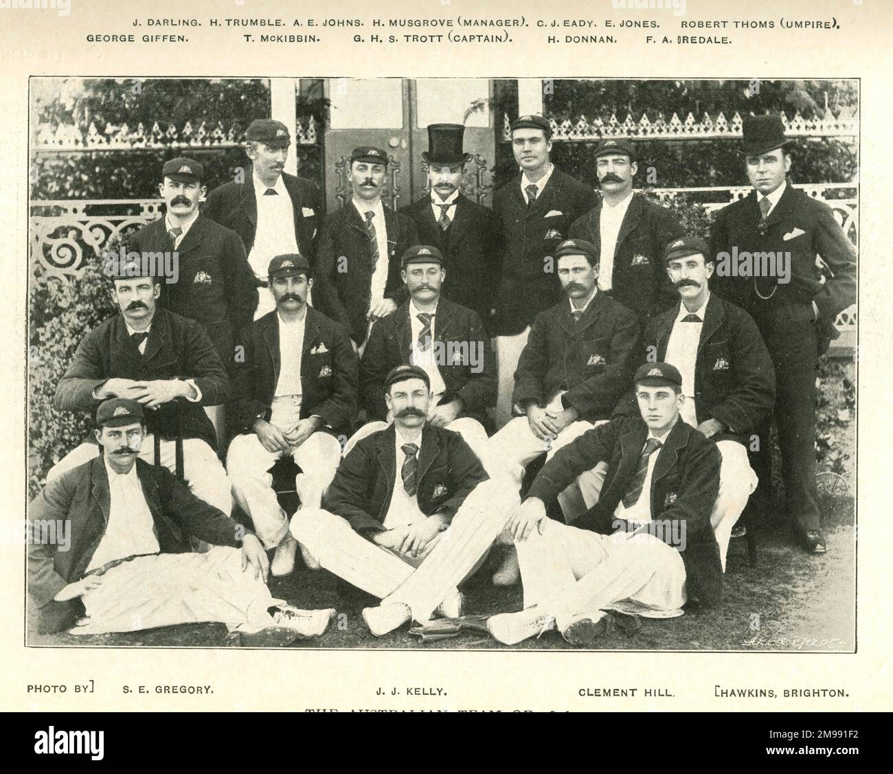 The Australian Cricket Team 1896. Stock Photo