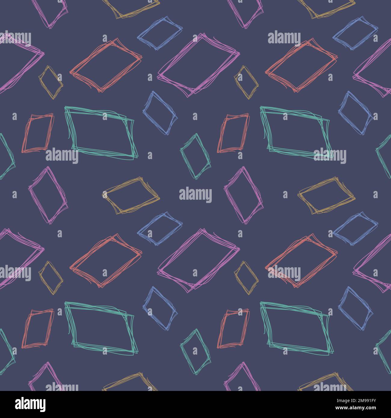Seamless pattern design shape abstract doodle background illustration for digital and print Stock Vector