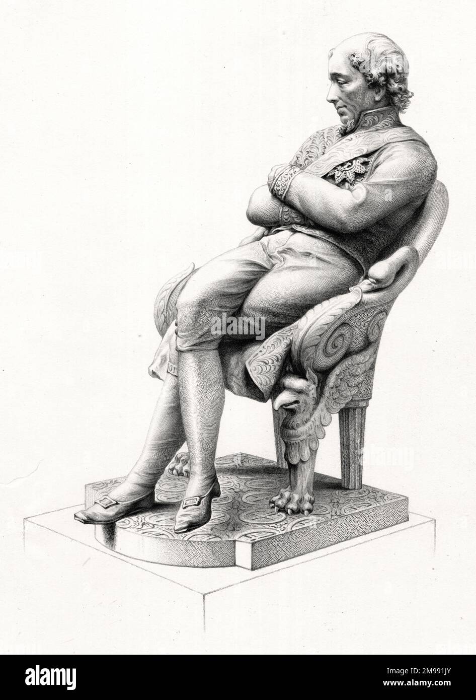 The Earl of Beaconsfield (Benjamin Disraeli), statue by Lord Ronald Gower. Stock Photo