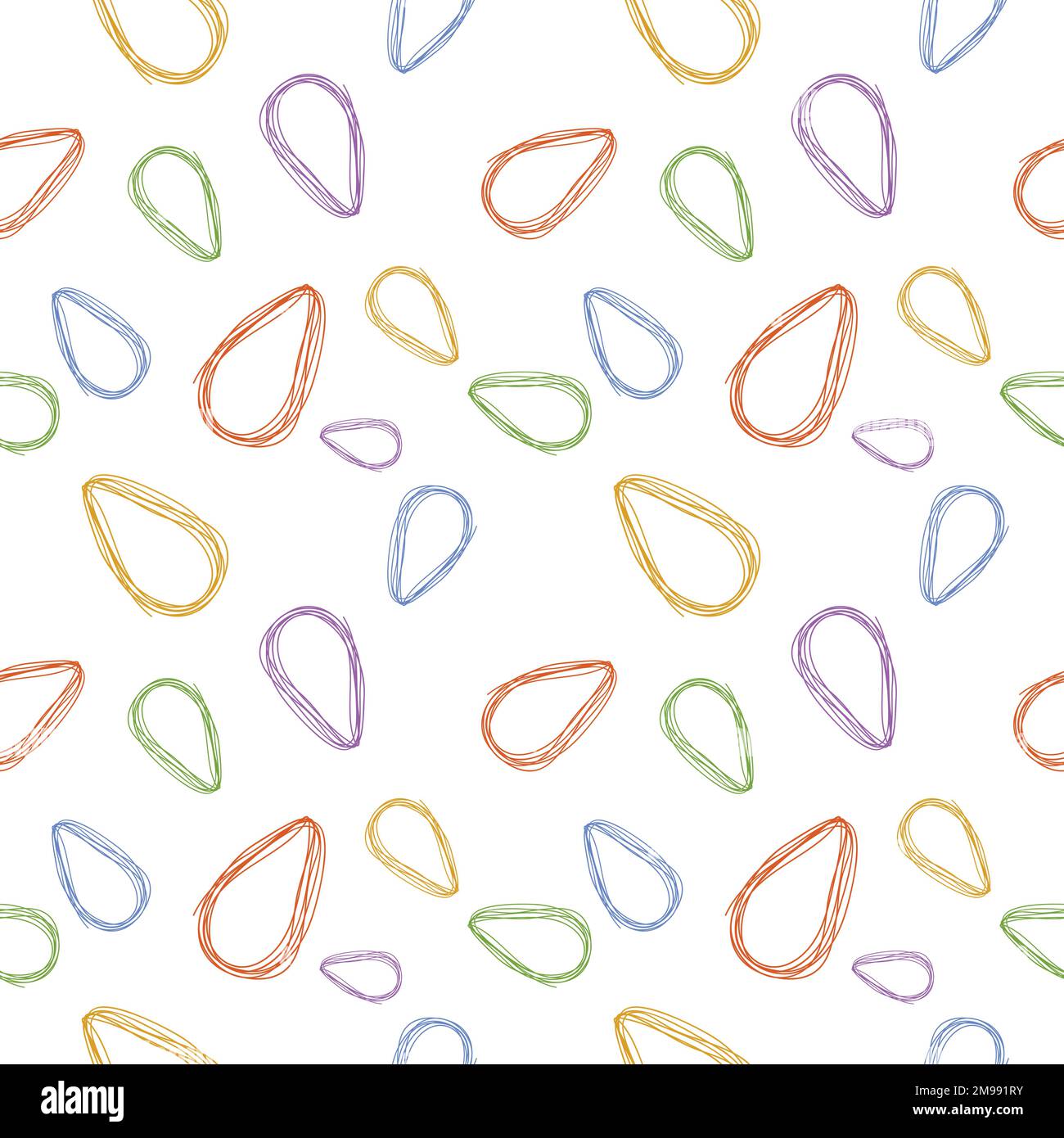 Seamless pattern design shape abstract doodle background illustration for digital and print materials. Stock Vector