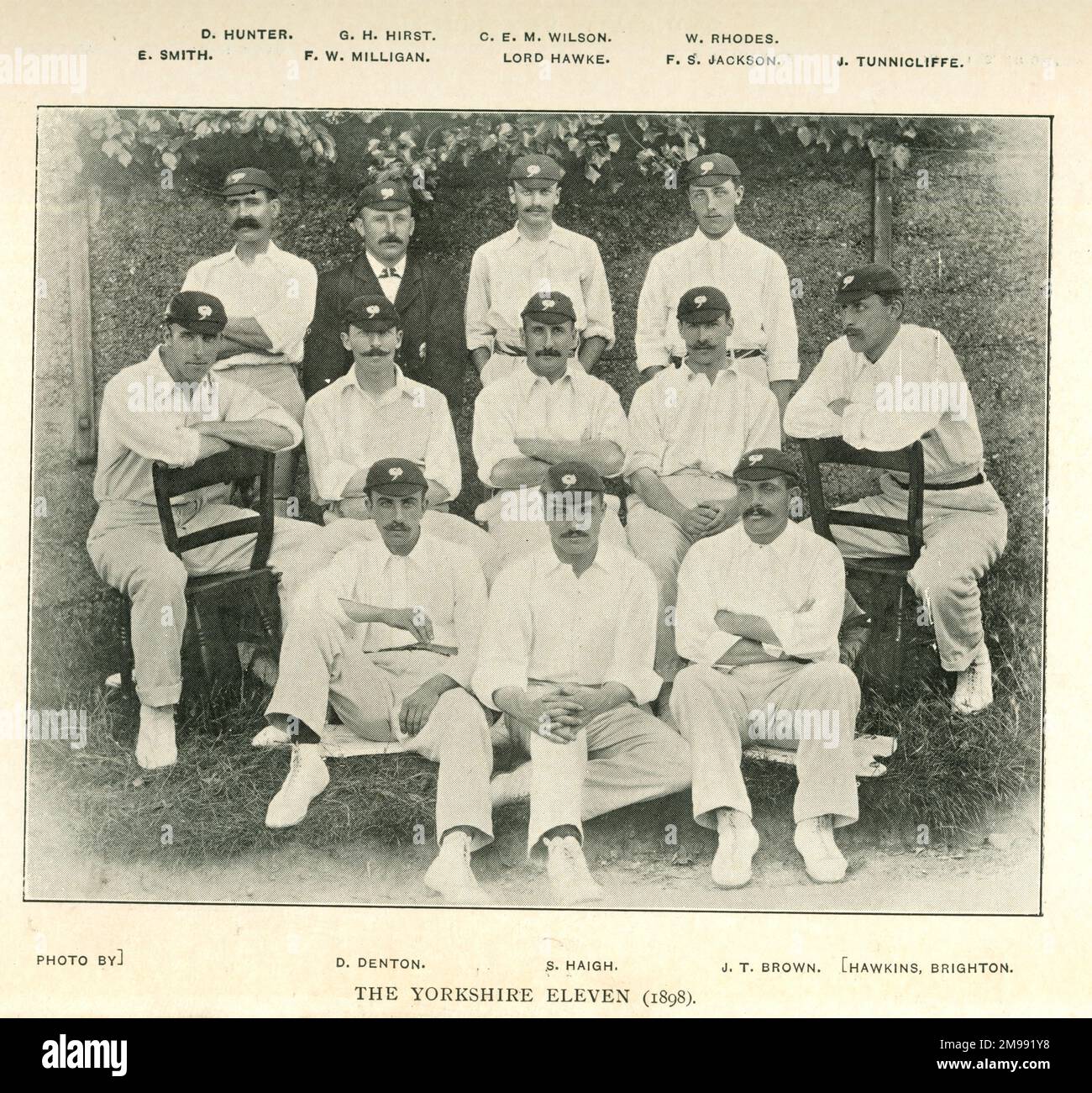 Yorkshire Cricket Team 1898. Stock Photo