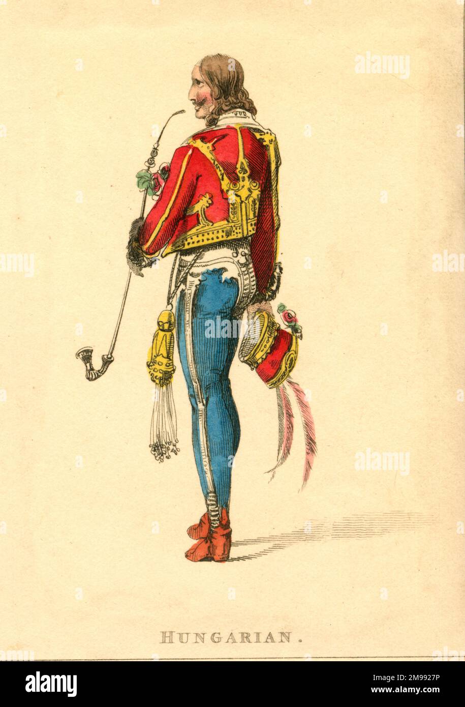 Costume, Hungarian man. Stock Photo