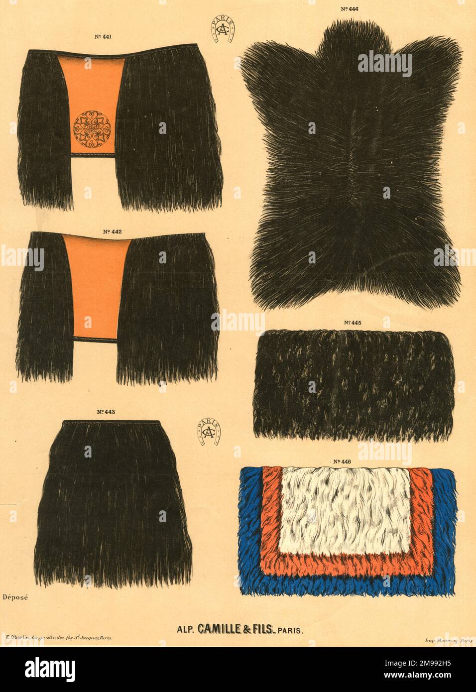 Camille & Fils, Paris - Horse Covers and Blankets. Stock Photo