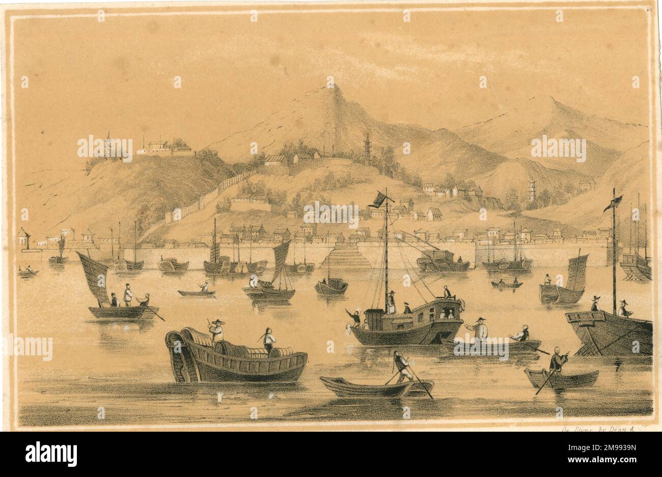 Shanghai, China, one of the five ports opened to British trade by the Treaty of Nanking of 1842, after the First Opium War. Stock Photo