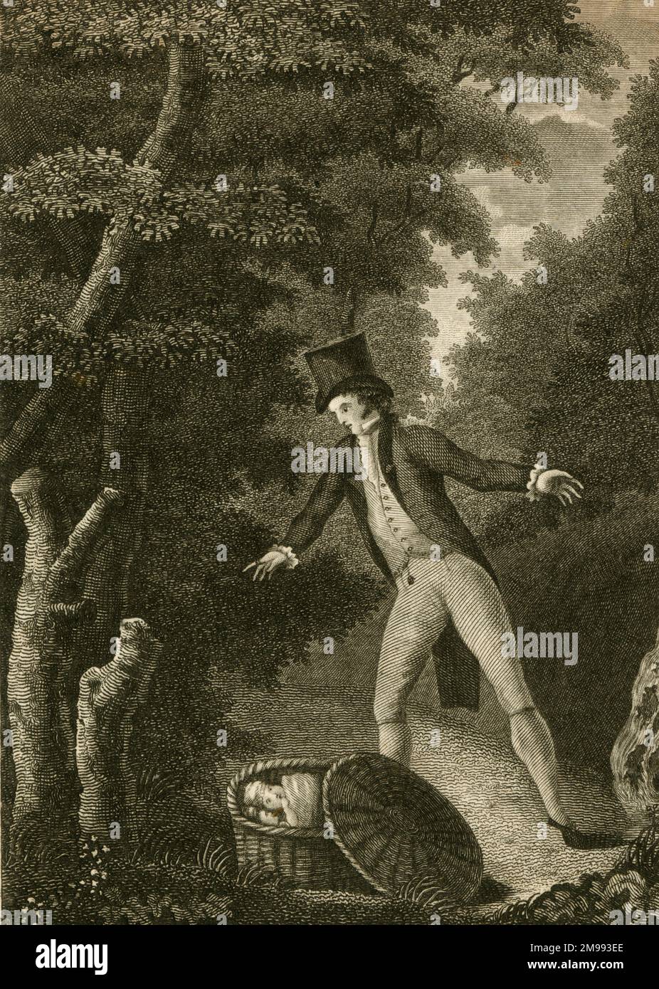 The Duke of Rutland discovers two infants. Probably John Manners, 5th