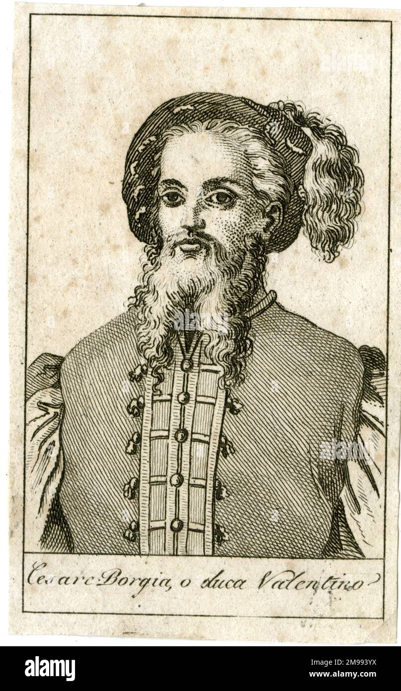 Cesare Borgia, Duca Valentino (Duke of Valentinois), Italian nobleman. Stock Photo