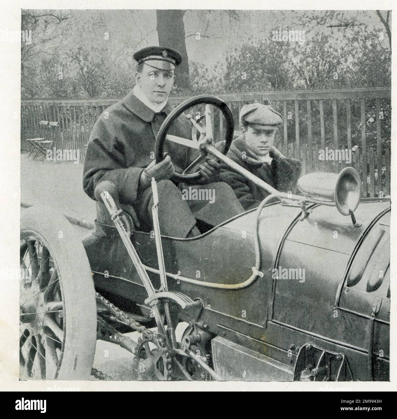 Early Motor Car Racing - Charles Jarrott with Bianchi. Stock Photo