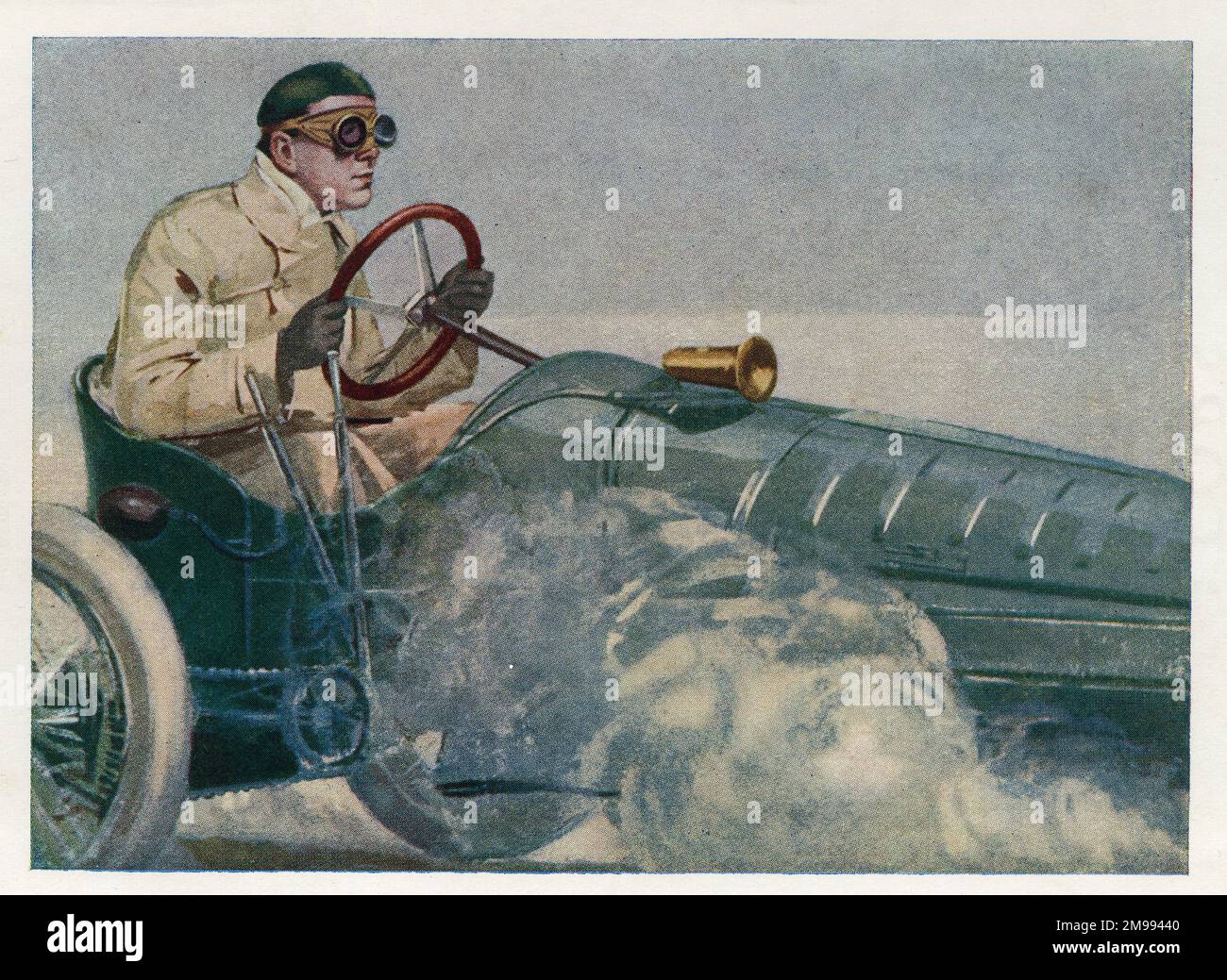 Early Motor Car Racing - Charles Jarrott at the wheel. Stock Photo