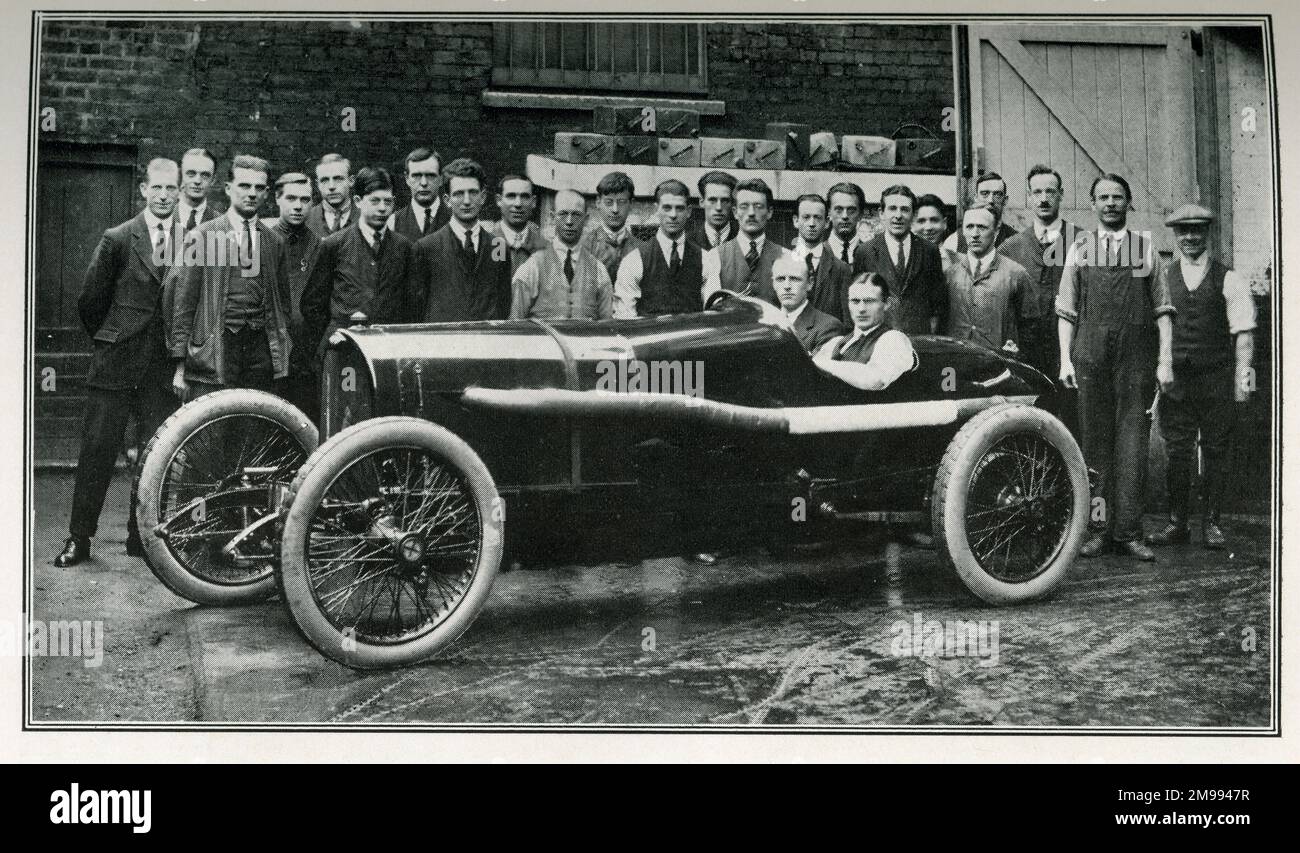 Early Motor Car Racing - Sir Henry Segrave's first racing car originally driven by Carl Joerns in the 1914 Grand Prix. Stock Photo