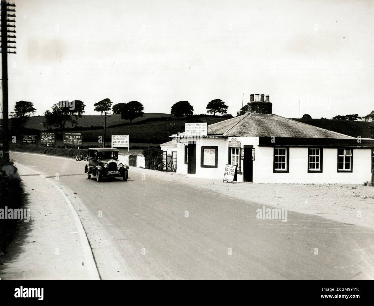 The Old Smithy, Gretna Green, Scotland. Date circa 1930s Stock Photo