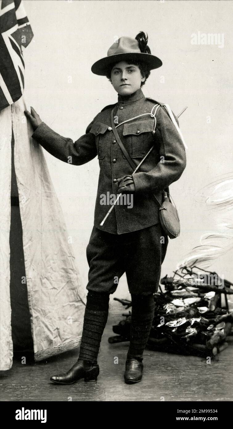 Sable Fern, music hall singer, dancer and actor, seen here in Boer War uniform. Stock Photo