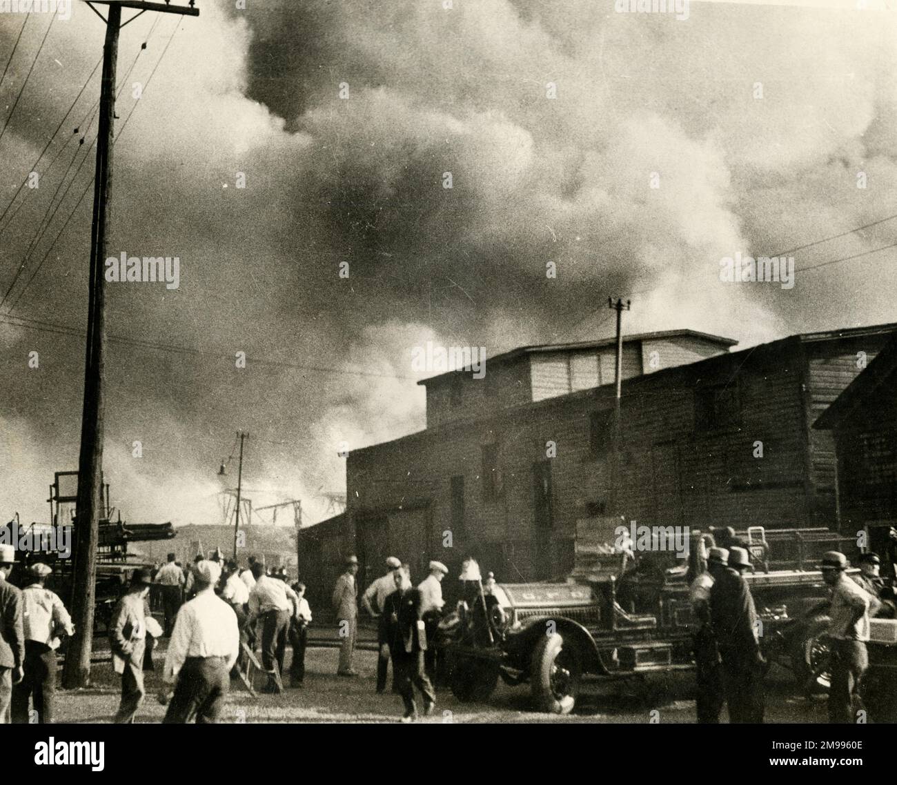Great Chicago stockyard fire, June 1934 Stock Photo - Alamy